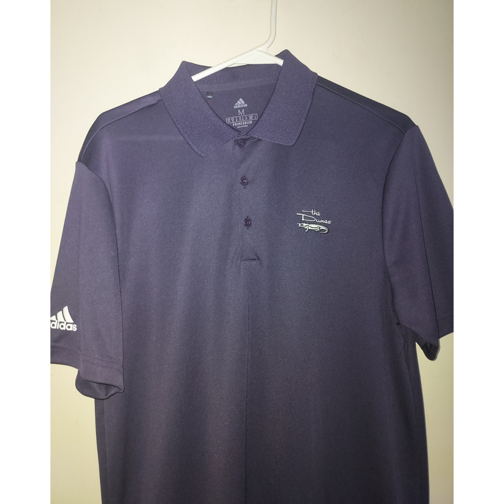 Adidas Men's Golf Polo Medium Short Sleeve Shirt Primegreen Dunes Club Purple